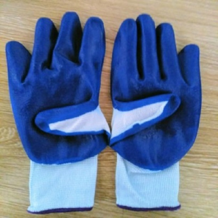 Găng tay phủ sơn xanh , găng tay phủ PU , găng tay phủ bàn , găng tay bảo hộ lao động , găng tay đa năng