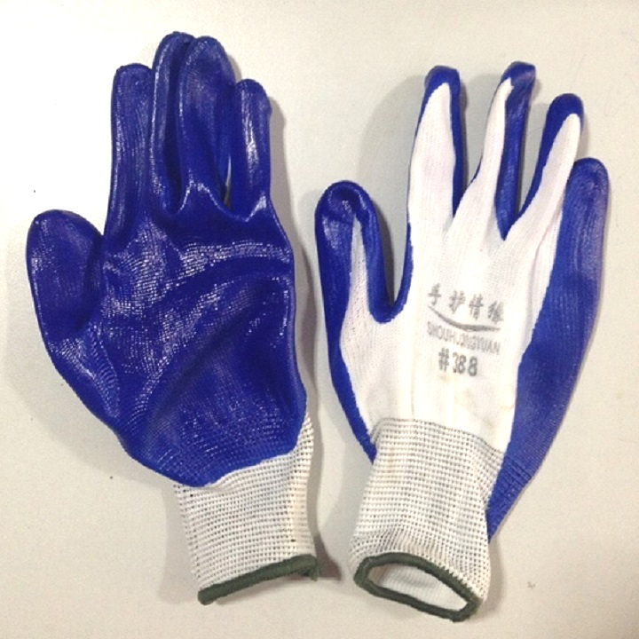 Găng tay phủ sơn xanh , găng tay phủ PU , găng tay phủ bàn , găng tay bảo hộ lao động , găng tay đa năng