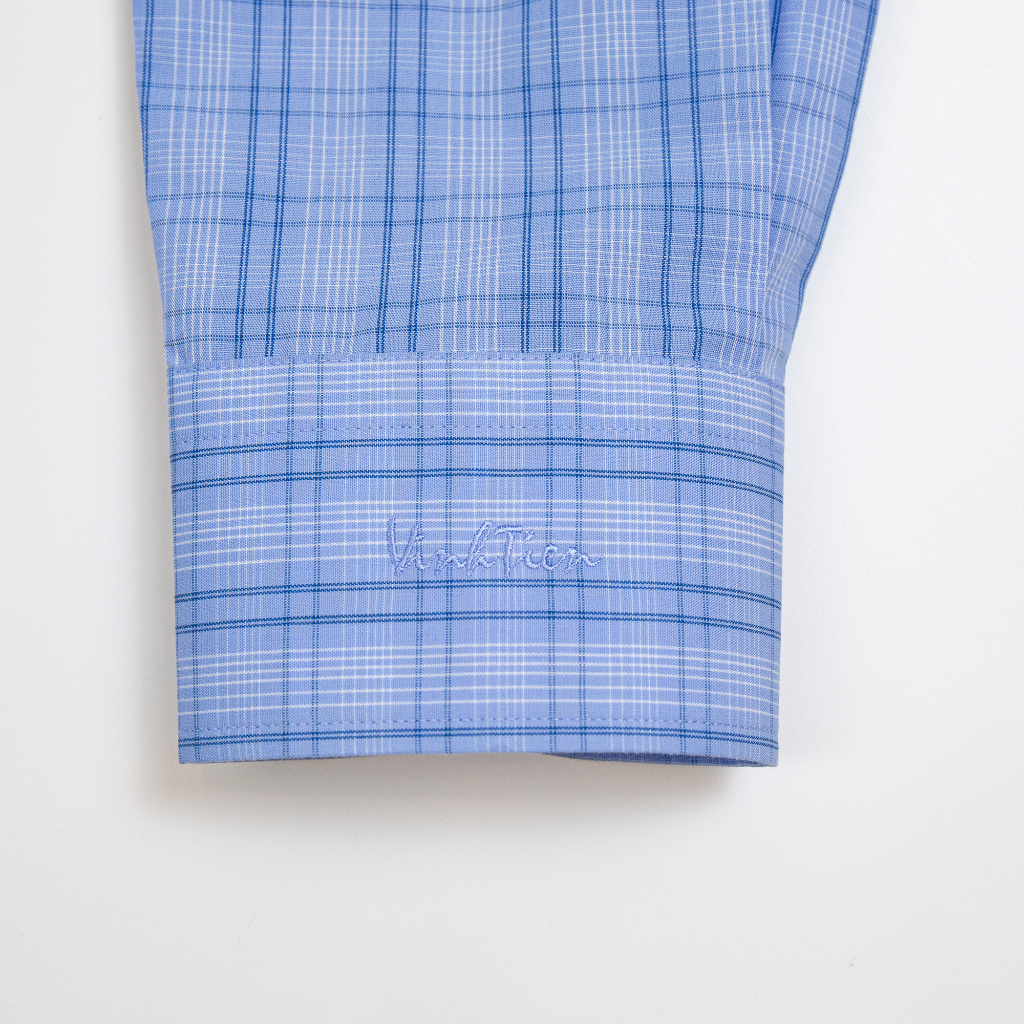 Áo sơ mi dài tay nam Vĩnh Tiến dáng regular vạt ngang - G394