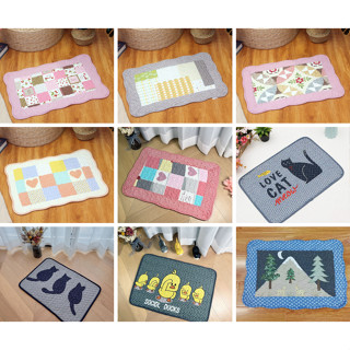  Thảm chùi chân nhà bếp nhà tắm thảm cotton 100%  siêu thấm hút thảm quilt có lớp trống trượt bên dưới 