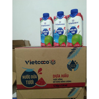 Nước dừa dưa hấu Vietcoco hộp 1 thùng, bổ máu, giải khát