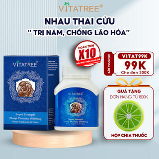 Nhau thai cừu Vitatree Super Strength Sheep Placenta 60000mg 120 viên giúp đẹp da, chống lão hoá