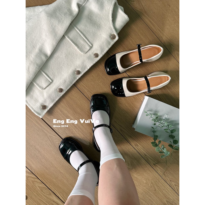 Giày Mary Jane Cao Gót Tiểu Thư  Kiểu Dáng Lolita 5cm - CT