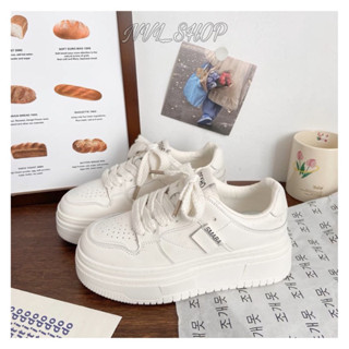 Giày thể thao nữ sneaker SMABA (Fullbox) đế độn cao 5cm chất da cao cấp, mẫu thời trang mới.