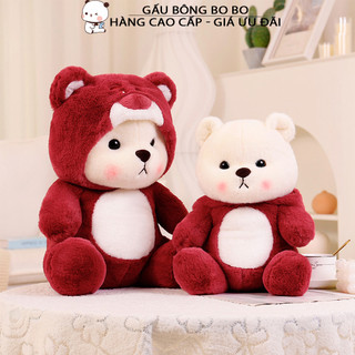 Gấu Bông Lena Đội Nón Gấu Dâu, Lena Losto Siêu Đáng Yêu Hàng Cao Cấp Giá Ưu Đãi gaubongbobo