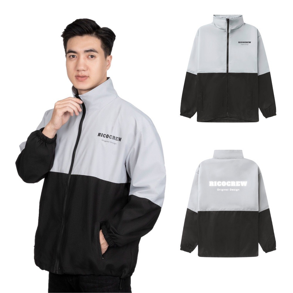 Áo khoác gió phối 2 màu Rico M11