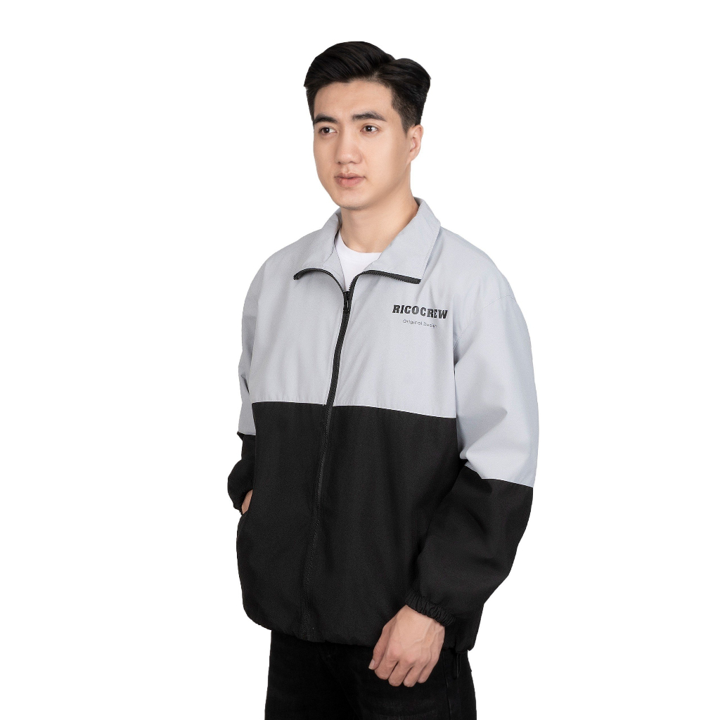 Áo khoác gió phối 2 màu Rico M11