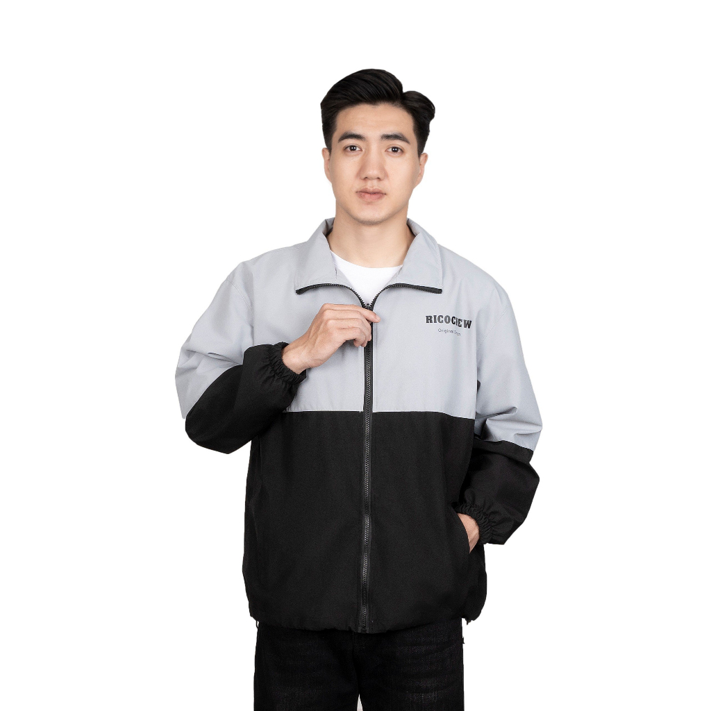 Áo khoác gió phối 2 màu Rico M11