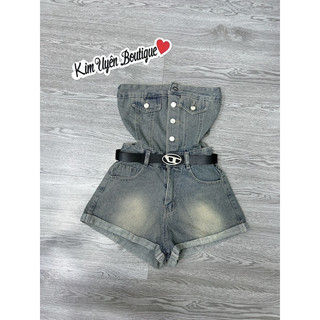set yếm jeans 5nút màu dơ bụi( ko kèm đai)