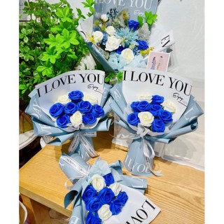 bó hoa hồng sáp 9 bông