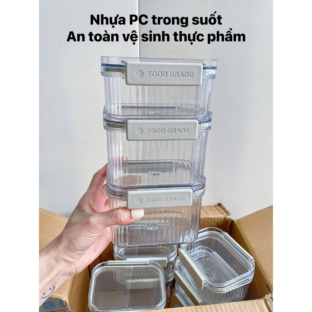 HỘP BẢO QUẢN LƯU TRỮ THỰC PHẨM ĐỒ KHÔ TRONG SUỐT YWSH