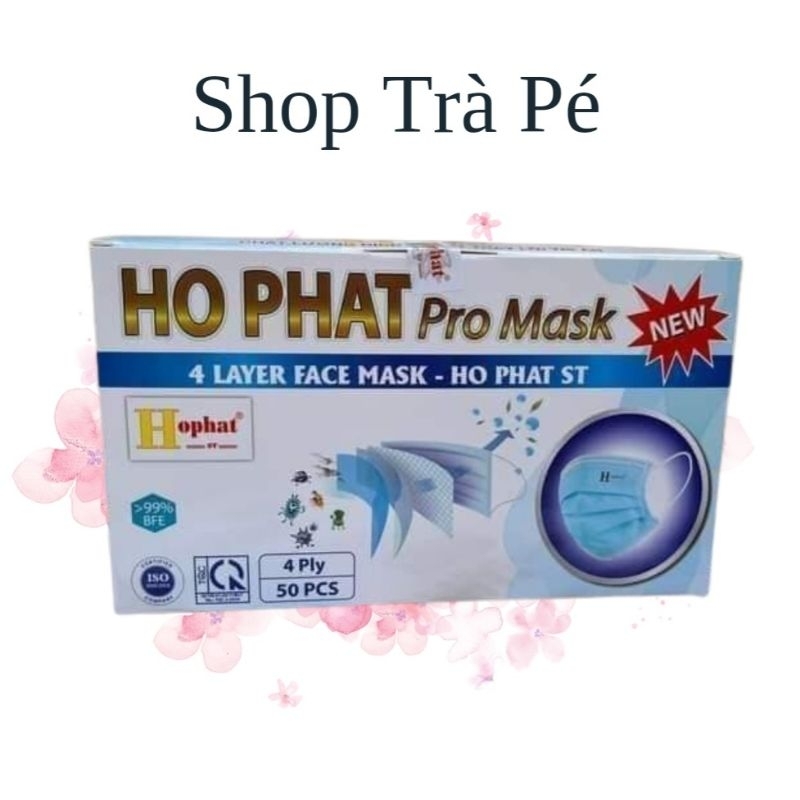 KHẨU TRANG 4 LỚP GKK HỒ PHÁT - KPP HỘP 50 CÁI