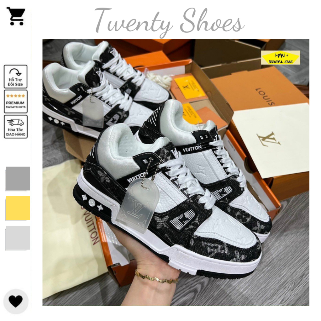 Giày LV Louis Vuitton, Giày Sneaker Nam Nữ Hàng Full Box Bill