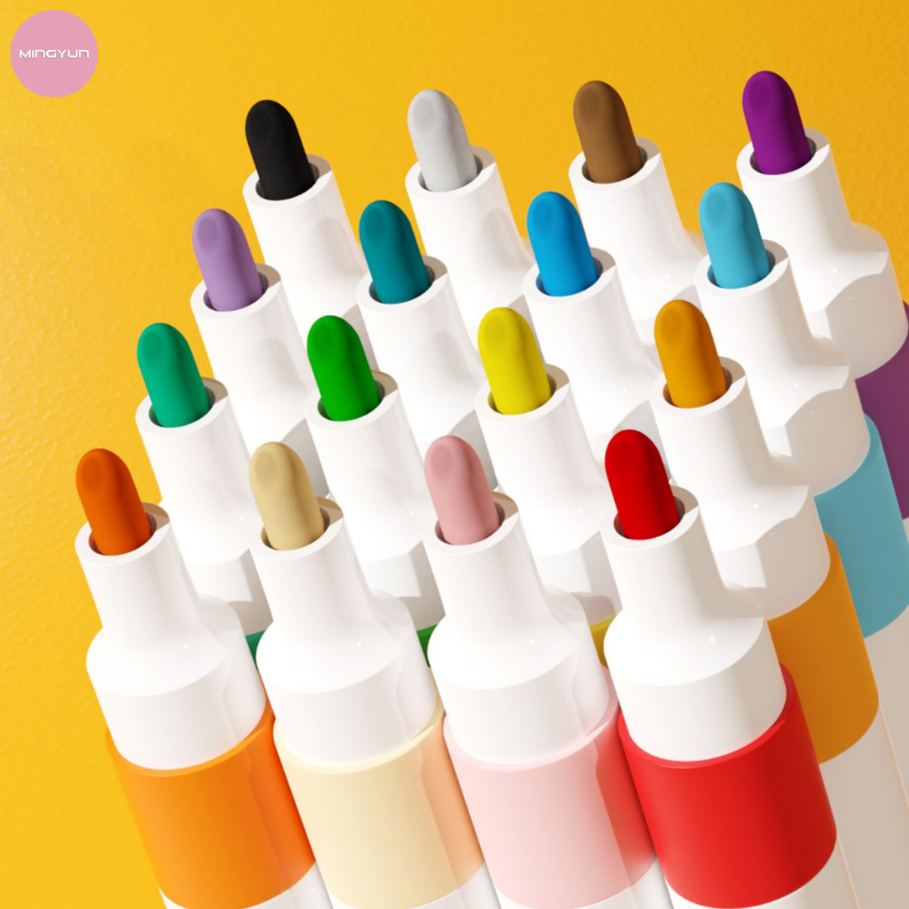 Bút Màu Acrylic Marker 12/24/36/48/60 Màu Cao Cấp - Vẽ Lên Nhiều Chất Liệu