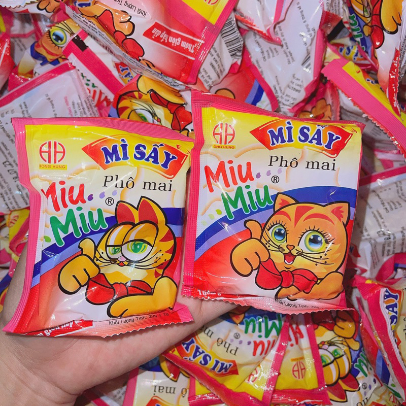 Mì Sấy Phô Mai Miu Miu - Mì Trẻ Em Ăn Kèm Bánh Tráng Muối Bột Tuổi Thơ