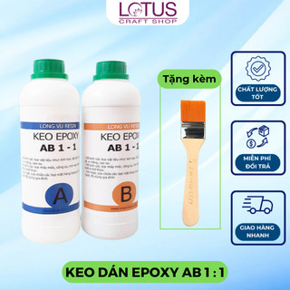 Keo ab 2 thành phần dán gỗ, dán nhựa, kim loại, keo epoxy ab 11 chịu nhiệt, chống thấm và chịu lực tốt khối lượng 2 kg