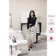 Áo sơ mi dài tay 20Again, thiết kế cổ bèo tầng điệu đà, sành điệu ASA0621