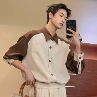 Áo Sơ Mi TONY Raglan tay dài Nam Nữ Unisex Form rộng - áo sơ mi PHỐI MÀU vải lụa mềm mịn, dày dặn, không nhăn GIDI