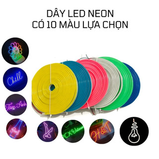 Led neon 1m 2m 5m 12v, dây led neon uốn chư tạo hình trang trí kín nước quy cách 1m 2m 3m 5m