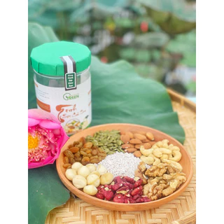 Tinh bột củ sen mix hạt ngũ cốc Granola , hạt hữu cơ cho mẹ và bé VietGreen bé khoẻ mẹ mi nhon