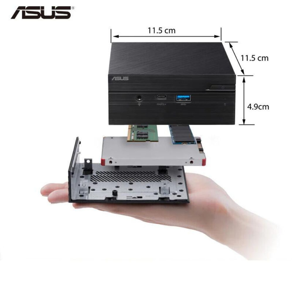Máy tính mini pc Asus PN41 chính hãng chạy Intel Pentium 6005 cực mạnh, ram 12gb ssd 256gb dùng cho văn phòng | RetroBox