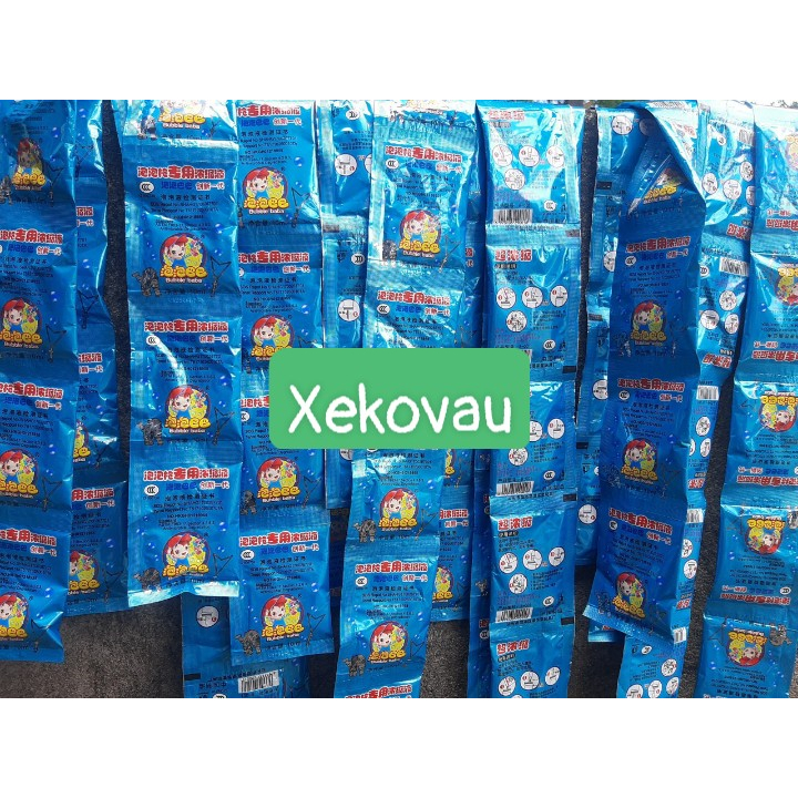 Combo 10  gói dung dịch pha nước thổi bong bóng, xà phòng, đồ chơi cho bé 1 gói pha 600 ml nước
