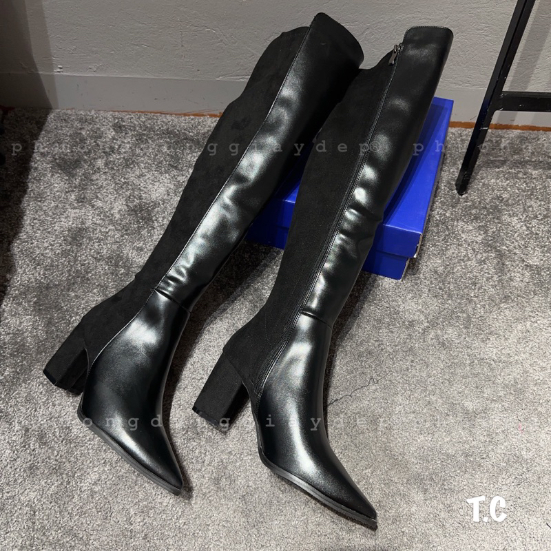 Bốt đùi da nhung qiuqiu hàng qccc