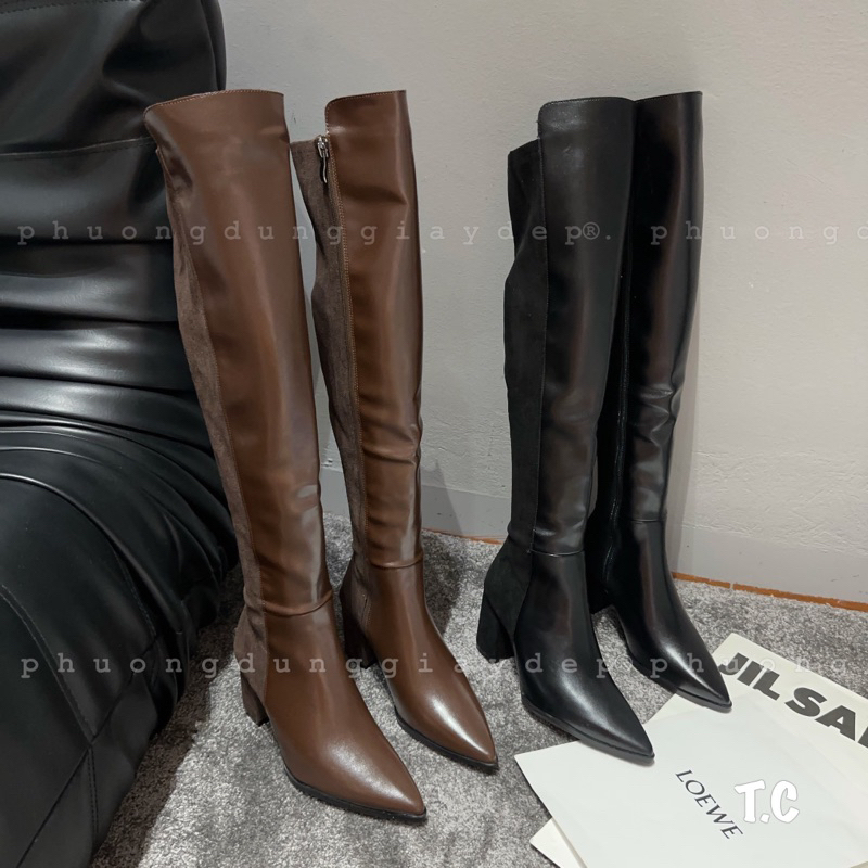 Bốt đùi da nhung qiuqiu hàng qccc