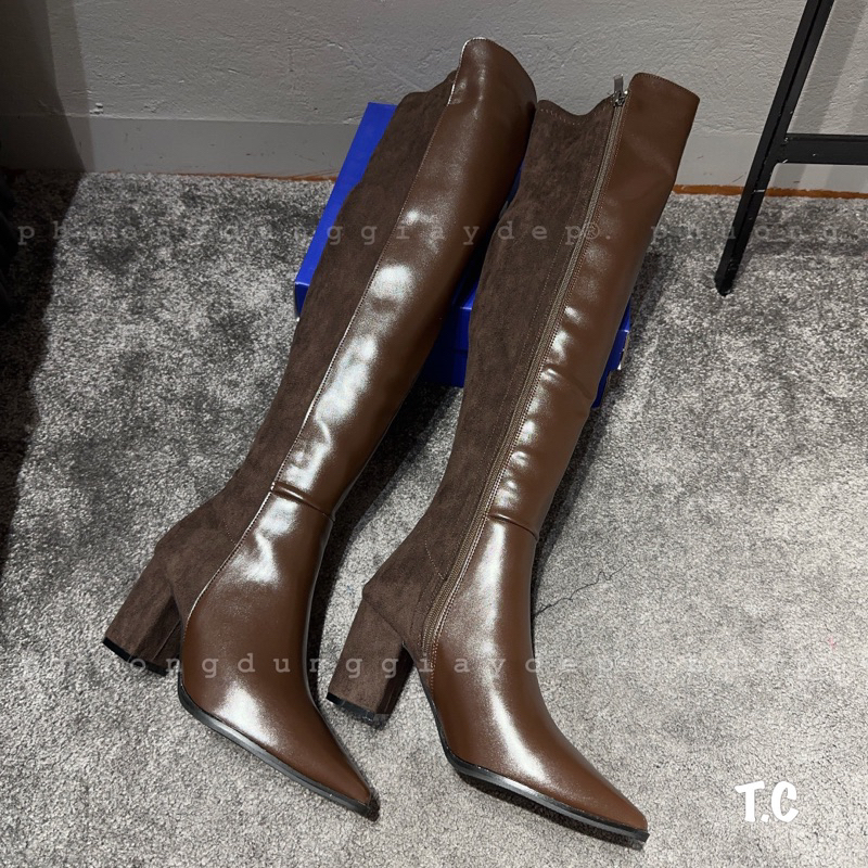 Bốt đùi da nhung qiuqiu hàng qccc