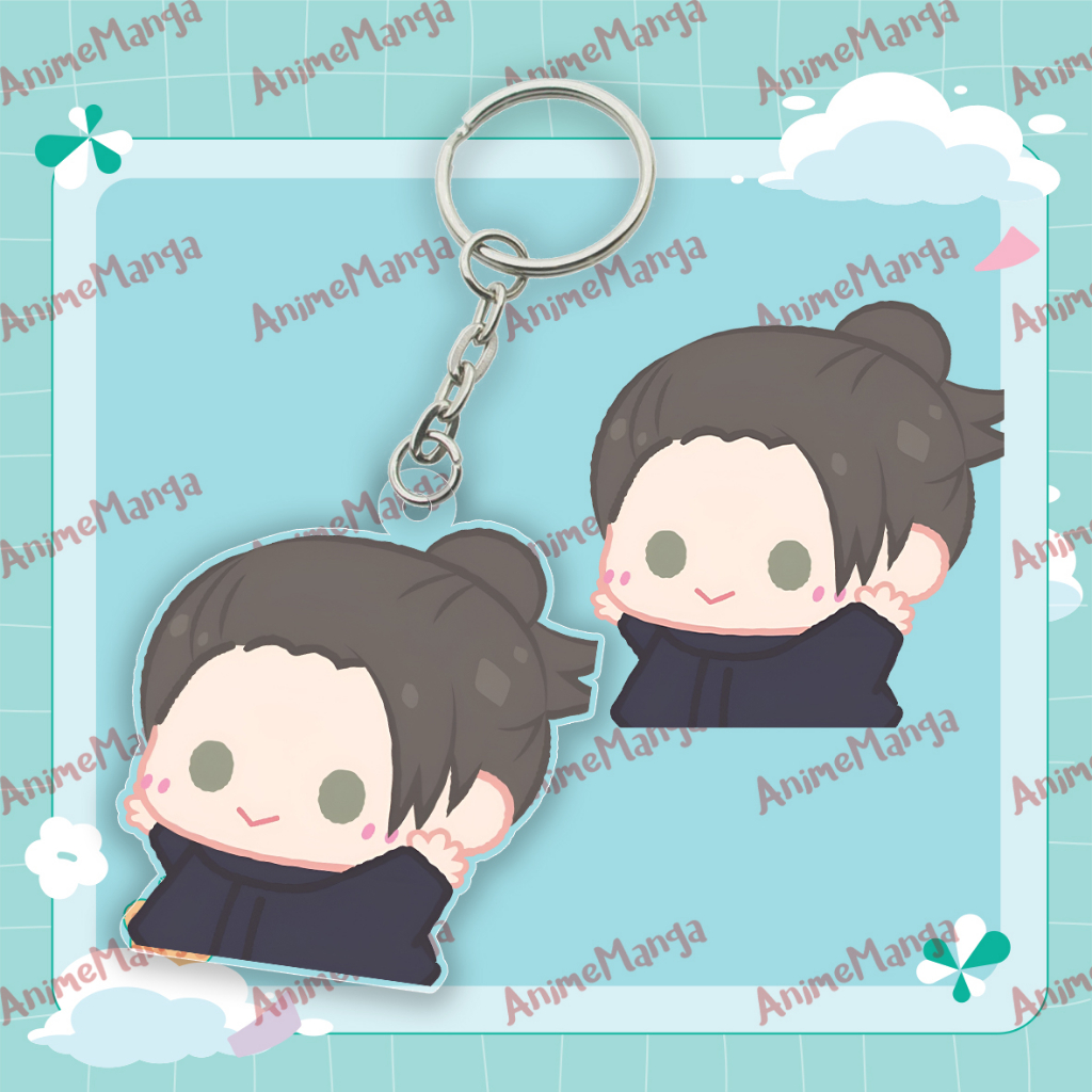 Móc Khoá Jujutsu Kaisen Ver Tập Thể Dục Anime Mô Hình Chú Thuật Hồi Chiến Chibi Mica Trưng Bày