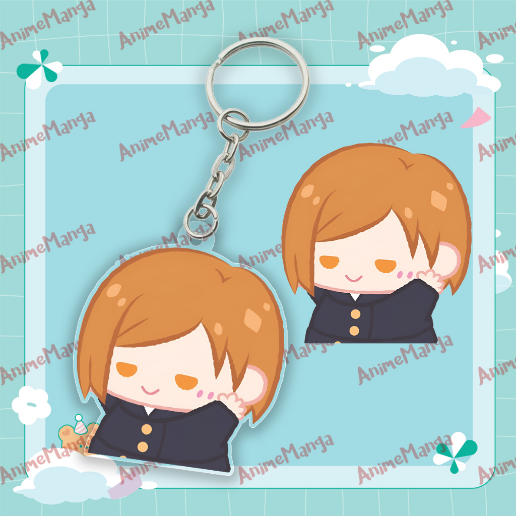 Móc Khoá Jujutsu Kaisen Ver Tập Thể Dục Anime Mô Hình Chú Thuật Hồi Chiến Chibi Mica Trưng Bày