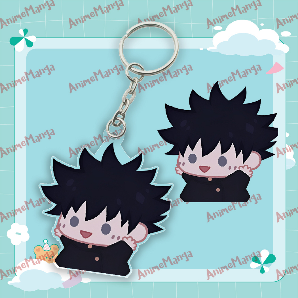 Móc Khoá Jujutsu Kaisen Ver Tập Thể Dục Anime Mô Hình Chú Thuật Hồi Chiến Chibi Mica Trưng Bày