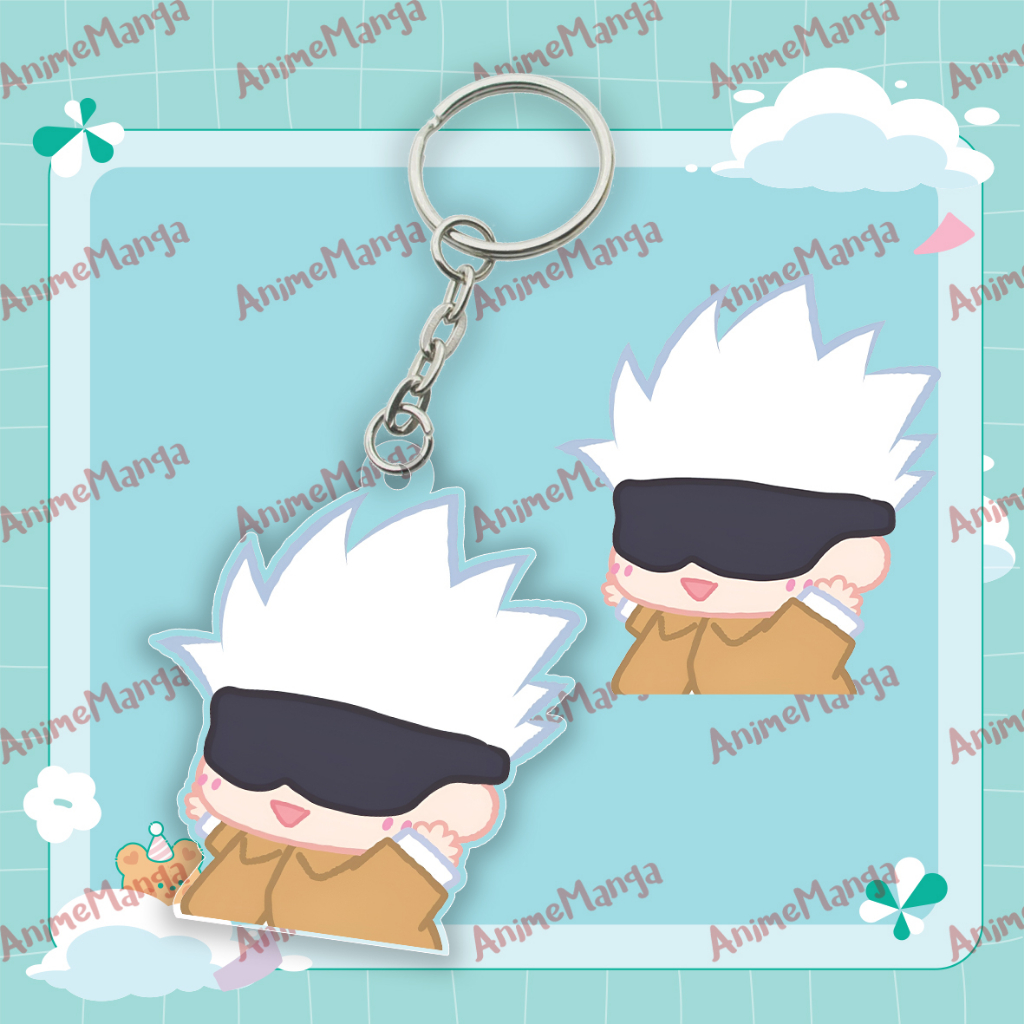 Móc Khoá Jujutsu Kaisen Ver Tập Thể Dục Anime Mô Hình Chú Thuật Hồi Chiến Chibi Mica Trưng Bày