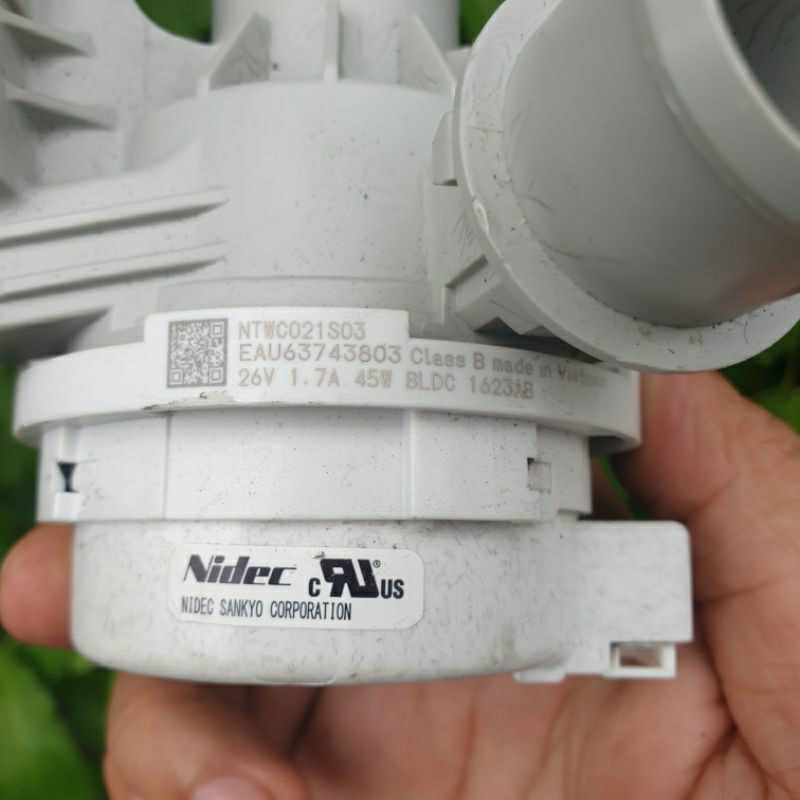 Bơm BLDC 26V 45W có Ron cao su, bơm nước không chổi than, bơm xả máy giặt