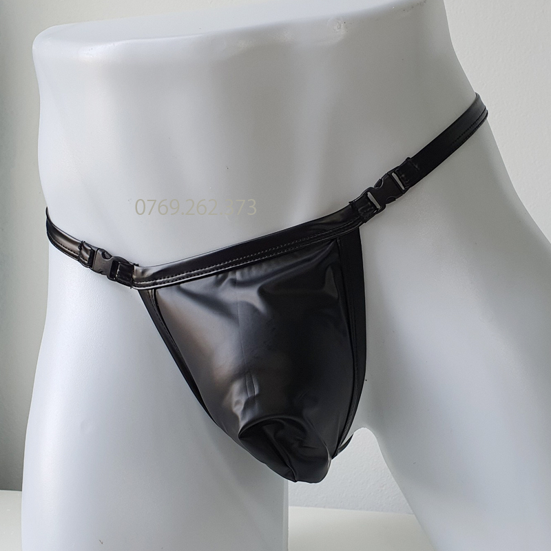 Quần sịp nam SX.19 chất liệu da pu thiêt kế khóa 2 bên hông , lọt qua cái khe cho anh em- giao hàng không tên