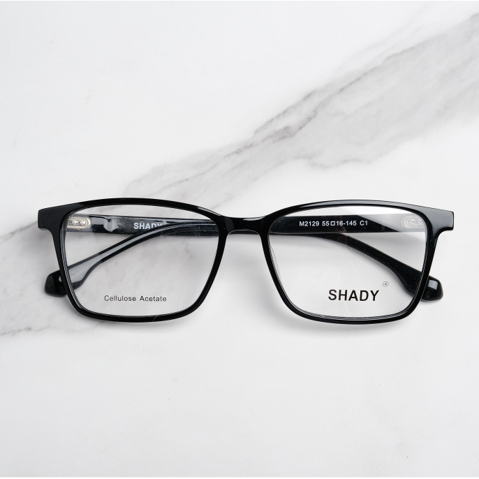 Gọng Kính Cận Nhựa Acetate Shady Unisex G1769 (Đen)