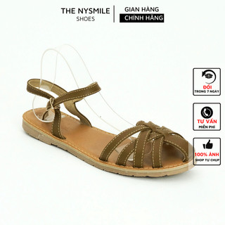 Sandal nữ da bò mũi rọ thời trangcao cấp The NySmile - SPI