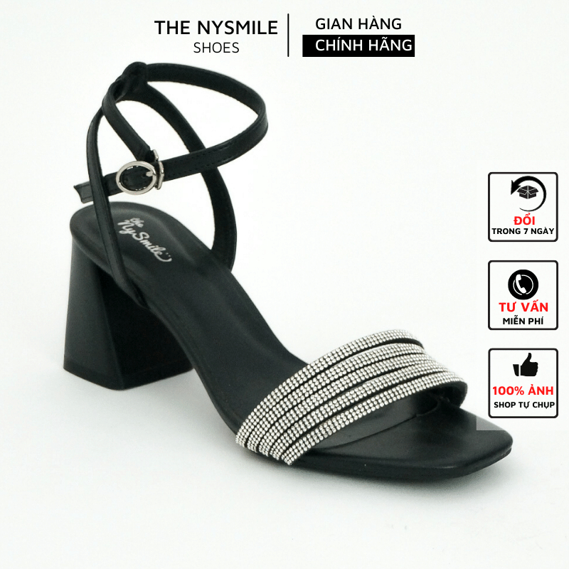 Giày cao gót nữ NySmile 5 phân quai ngang lấp lánh - The NySmile - FIWAI