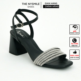Giày sandal cao gót nữ NySmile 5P quai ngang lấp lánh - The NySmile - FIWAI