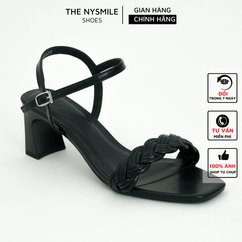 Sandal nữ cao gót 7 phân quai đan rết cao cấp The NySmile - SULI