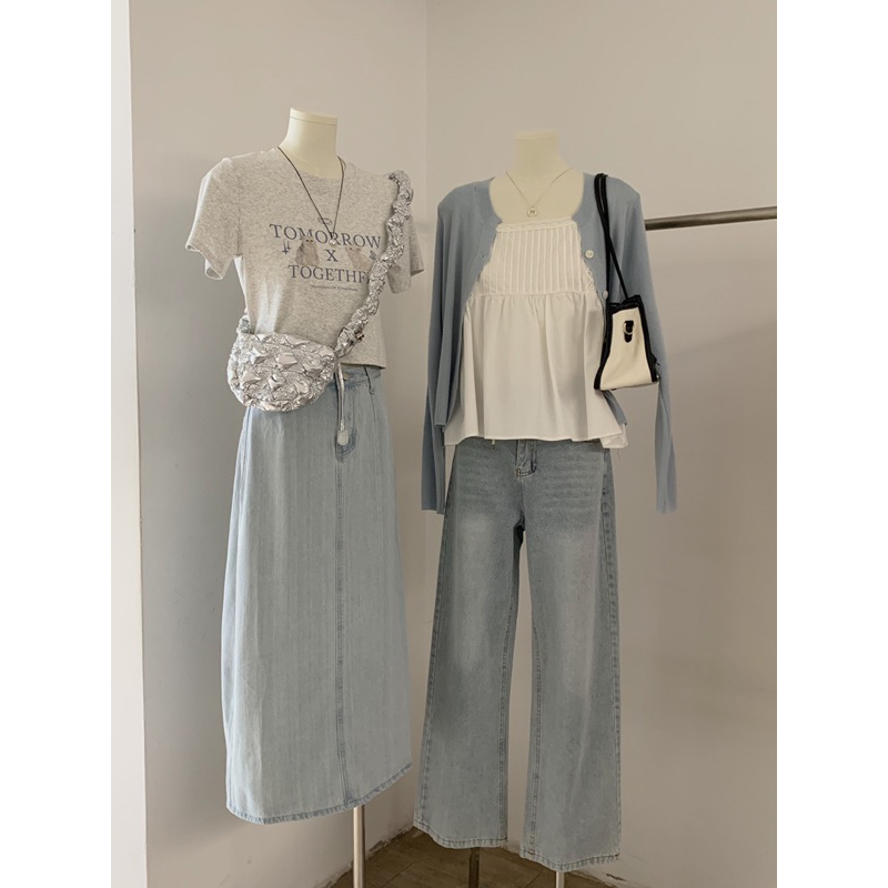 KAYY. Chân váy denim dài _ Cv80075