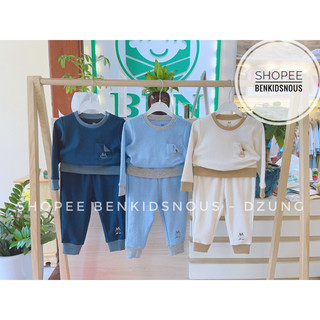 Lil little love - bộ dài tay vải nỉ cotton cho bé
