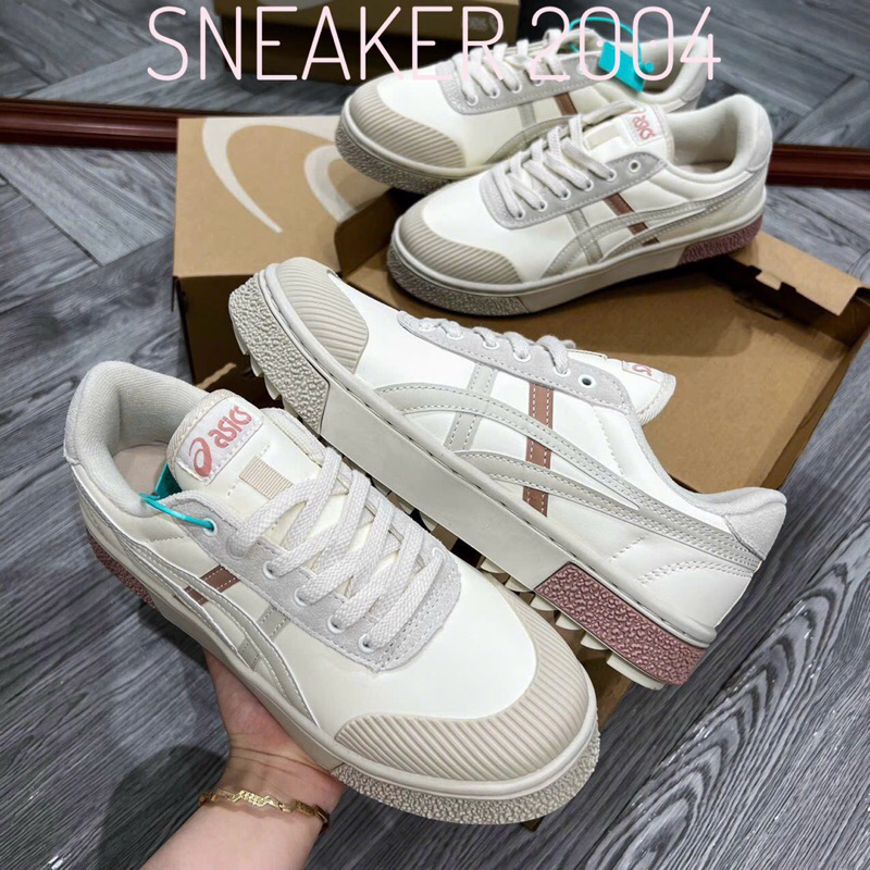 Giày thể thao Assics Court Trail Nâu Cao Cấp full sz bill box