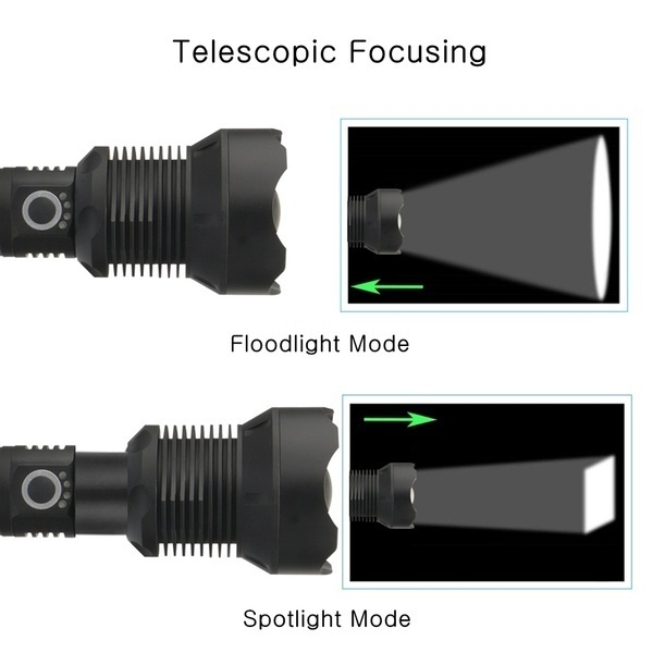 Đèn Pin Siêu Sáng Cầm Tay P70 – KAW Chiếu Xa Lên Đến 200-300m Chip XHP70 Chất Liệu Hợp Kim Nhôm Chắc Chắn