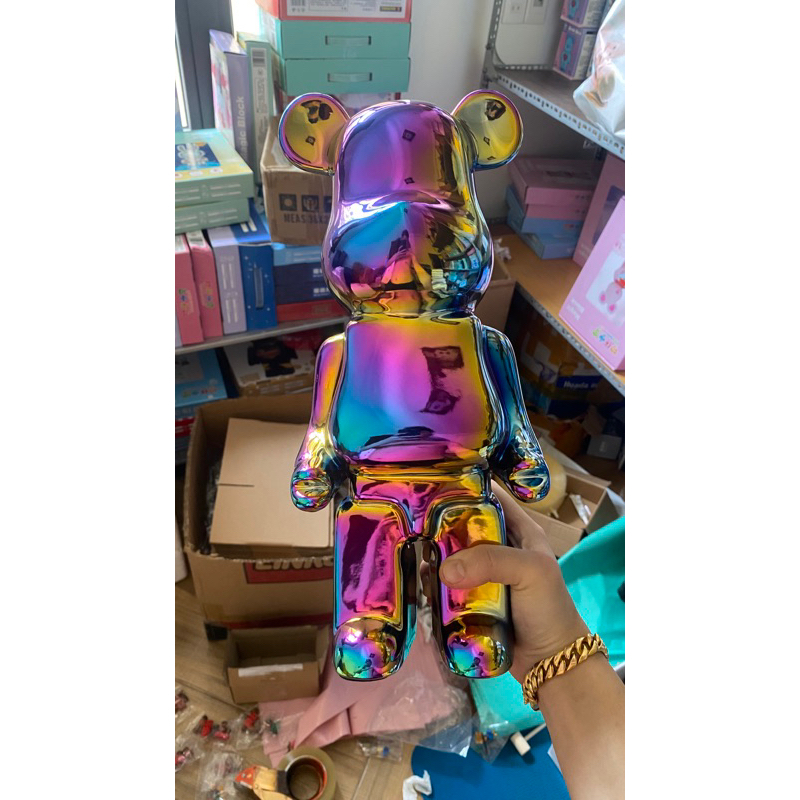 BearBrick Bling Cao Cấp Size 35cm - 50cm , Tượng Gấu Bụng Phệ Lấp Lánh Sang Chành Trang TrÍ Decor