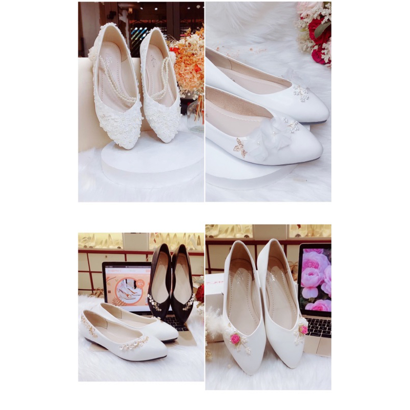 Giày búp bê kết hoa