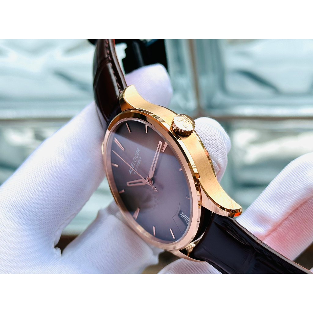 Đồng hồ nam dây da Agelocer Budapest