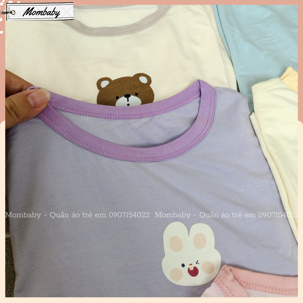 Hè 2023 Bộ Dài Tay Thun Lạnh Co Dãn Thoải Mái Cho Bé Trai và Bé Gái