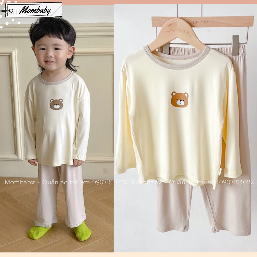 Hè 2023 Bộ Dài Tay Thun Lạnh Co Dãn Thoải Mái Cho Bé Trai và Bé Gái