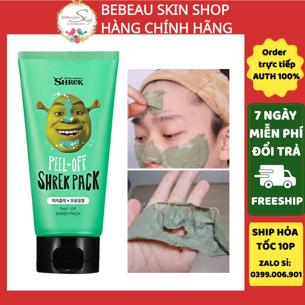 Mặt Nạ Lột Shrek Pack From Oliveyoung Dreamworks - Mặt nạ đất sét dành cho da dầu mụn( tuýt 150 gr )
